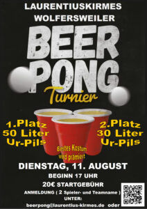 Flyer mit Anmeldung zum Beerpong-Turnier